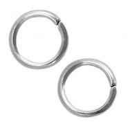 Stainless steel Jumpring 8mm Antique silver
